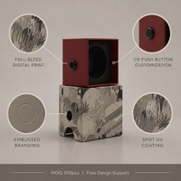 Boîte personnalisée réutilisable à double compartiment, résistante aux enfants, avec bouton poussoir CR, base pour art graffiti, découpe arquée pour affichage, emballage THC-A Rosin, OEM