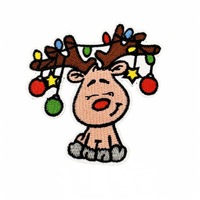Patchs brodés DIY pour la décoration de Noël, motifs mignons Bonhomme de neige et Élan, ornements à coudre pour vêtements, sacs et textiles de maison