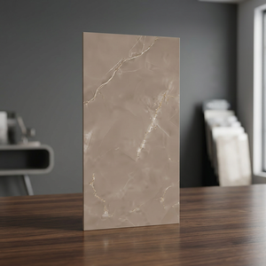 Foshan pulido esmaltado fino tallado 600x1200 brillante Negro oro flor mármol porcelana suelo pared azulejos Decoración Para sala de estar - Product Image 3