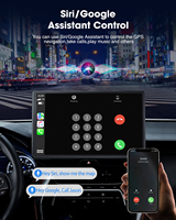 Écran Carplay sans fil pour voiture, écran automatique Android sans fil de 9 pouces, navigation GPS verticale, commande vocale, récepteur audio