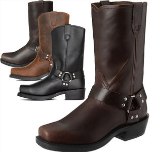 Nuovo Stile <span class=keywords><strong>Stivali</strong></span> da Uomo Durevoli in Pelle PU Marrone <span class=keywords><strong>Stivali</strong></span> da <span class=keywords><strong>Cowboy</strong></span> Western e Anfibi da Festa - Product Image 1