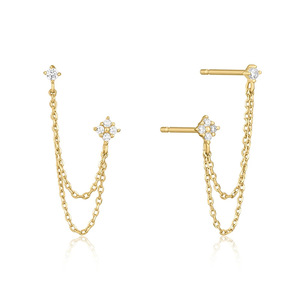 Orecchini a Catena con Nappine e Pavé per Donne, Gioielli di Moda Trendy, 1 Paio - Product Image 5