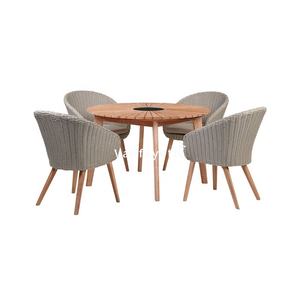 Jardín al aire libre <span class=keywords><strong>Mesa</strong></span> de madera <span class=keywords><strong>y</strong></span> silla Muebles Patio Comedor Juegos de 4 plazas <span class=keywords><strong>Mesa</strong></span> de jardín <span class=keywords><strong>y</strong></span> <span class=keywords><strong>sillas</strong></span> <span class=keywords><strong>con</strong></span> sombrilla - Product Image 2