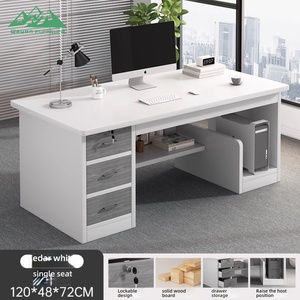 Wayon Modern MDF Wood Computer <strong>Desk</strong> with Storage Drawers Monitor Shelf <strong>for</strong> <strong>Home</strong> <strong>Office</strong> Gaming Workstation - Product Image 5
