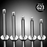 G23 Titanium European American Lip Stud Earring Replacement Rod Flat Bottom T-shaped DIY Accessories Cross-border Jewelry