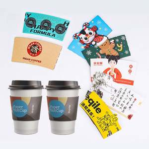 Fundas de Papel para Vasos de Café Impresas Personalizadas, Fundas Desechables de Cartón Kraft Corrugado con Logotipo para Ídolos de Kpop - Product Image 5