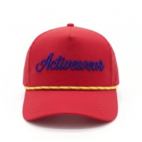 Gorra de Béisbol Deportiva Impermeable Personalizada de 5 Paneles con Perforaciones Láser y Logotipo Bordado en 3D para Venta al Por Mayor