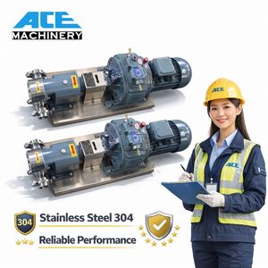 ปั๊มมอเตอร์โรตารี่แบบลูกเบี้ยวเคลื่อนที่ได้ สำหรับของเหลวหนืดสูง เช่น มะเขือเทศ ช็อกโกแลต  ทำจากสแตนเลสหลายชั้น  ใช้ไฟฟ้า - Product Image 1