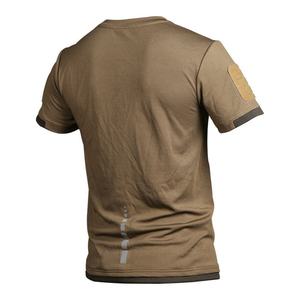 T-shirt tactique de combat en polyester et élasthanne marron uni Emersongear pour hommes, équipement de défense personnelle - Product Image 5