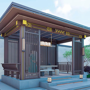 Pérgola de Alumínio Impermeável para Exterior com Sistemas de Telhado em Grande Quantidade para Uso na Temporada de Verão, Estrutura Metálica Durável - Product Image 2