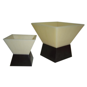 Sombra rellena de cera en forma cuadrada, base de Metal, decoración para el hogar, con base - Product Image 4