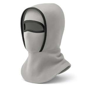 Cagoule polaire thermique isolante pour homme, masque de cyclisme anti-froid, cache-visage d'hiver, couleur unie, capuche chaude - Product Image 1