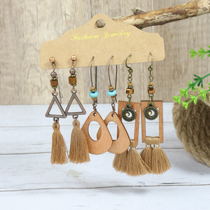 Bohemian Dangle Earrings Set Alloy Tassel <b>Drop</b> Earrings Women's Party Fashion Jewelry - Product Image 4