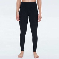 Leggings de yoga unisexe taille mi-haute avec poches, longueur genou, en Spandex/Polyester, extensibles dans quatre directions, respirants et légers pour femme