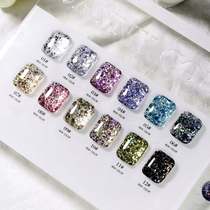 Nuevo Gel UV 2026, Colores Mezclados, Lentejuelas de Lujo para Decoración de Uñas, Pegamento de Alta Calidad, Set de Esmalte de Uñas de 15ml con Lámpara LED y Botella - Product Image 1