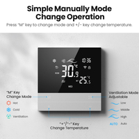 Termostato Inteligente WiFi con Panel Táctil AVATTO WT300 TUYA |   OEM/ODM Personalizable |   Sensor Multifuncional para Calderas Eléctricas/de Agua/Gas