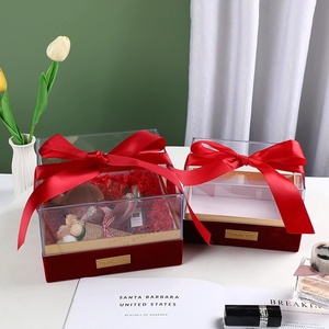 Caja de Regalo de Acrílico Transparente de Lujo con Lazo para Bodas, Navidad, San Valentín, Recuerdos de Fiesta - Product Image 3