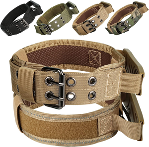 Kerah anjing taktis 2 inci reflektif gesper ganda dengan pegangan penutup logam untuk anjing besar tugas berat <span class=keywords><strong>Camo</strong></span> anjing - Product Image 1