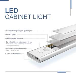 Luz <b>LED</b> Con <b>Sensor</b> De Movimiento <b>Motion</b> Wardrobe <b>Sensor</b> Stair <b>Light</b> Wireless <b>LED</b> <b>Light</b> <b>Sensor</b> Lamp <b>LED</b> Cabinet <b>Lights</b> - Product Image 2