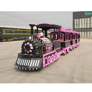 Yimiao Family Amusement Rides Trackless Train Carnival Rides Antique Trackless Train Park Rides For Sale