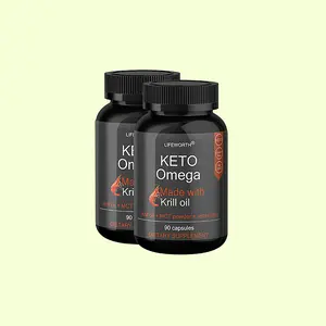 Lifeworth original&herbal keto diet omega 3 fish oil krill oil capsules