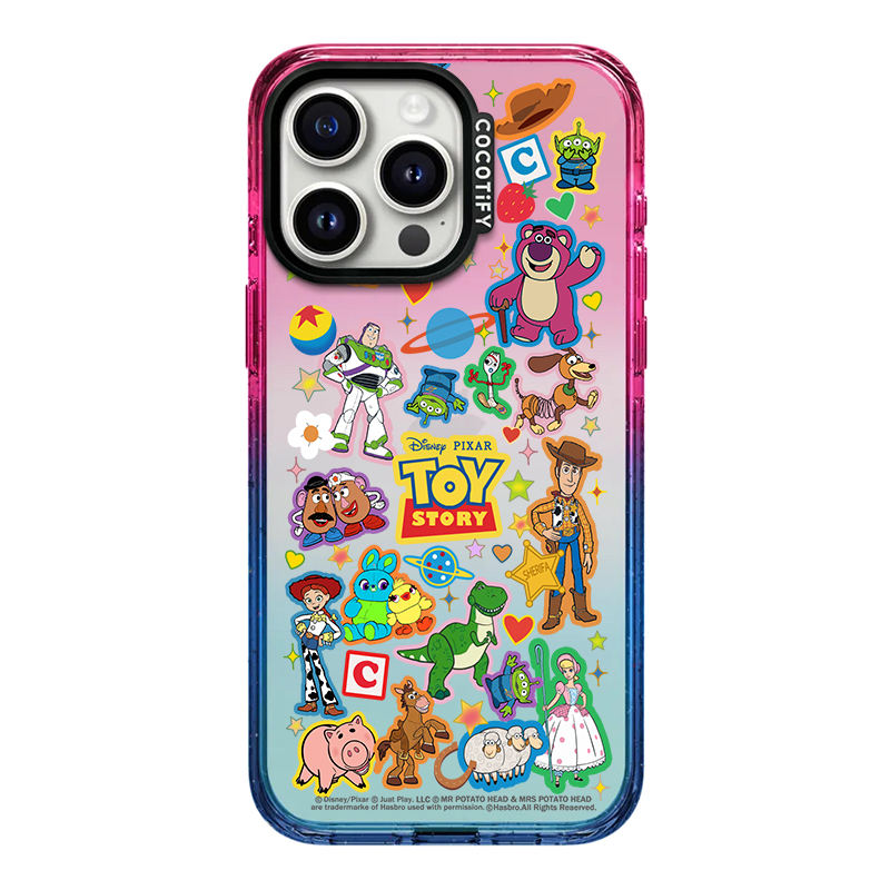 Jouet de cadre bleu rose chaud