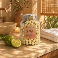 Bombes de bain effervescentes de luxe bio pour SPA, pot de 1 kg en vrac, pour manucure, pédicure, bain de mains et de pieds, dissolution effervescente, couleur personnalisée, OEM