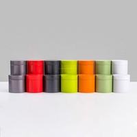 Boîte ronde en fer blanc mat hermétique avec logo personnalisé et couvercle à vis pour l'emballage de snacks, thé, protéines, cacao, café en poudre, bonbons et aliments pour animaux de compagnie
