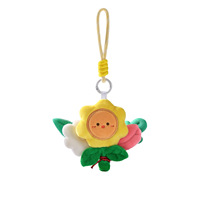 Pendentif Fleur de Tulipe en Peluche Personnalisé d'Usine, Mini Poupée Fleur Kawaii pour Sac et Porte-clés, Cadeaux d'Amitié en Gros pour Femmes