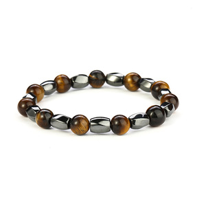 Pierre naturelle 8mm perles oeil de tigre hématite bracelets pour hommes pierres précieuses perles de cristal énergie pierre de guérison <span class=keywords><strong>Bracelet</strong></span> - Product Image 2