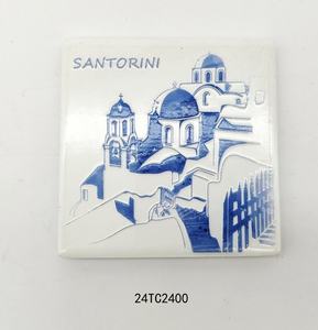 Aimant de réfrigérateur en céramique 3D style peinture, Souvenir de voyage personnalisé Sorrento <span class=keywords><strong>Valentia</strong></span> Madrid, Cadeau décoratif - Product Image 1
