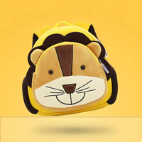 Sac à dos personnalisé en peluche pour enfants, en polyester, motif singe de zoo mignon, en matériau de plongée, avec fermeture éclair, pour l'école