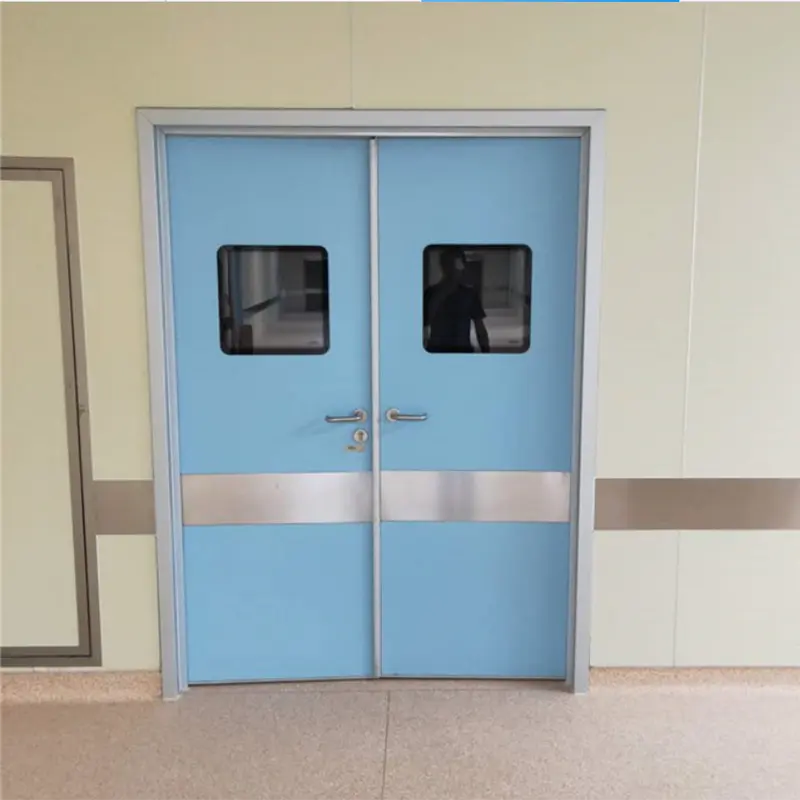 Barato preço hpl portas de madeira sala operacional porta automática feita na china