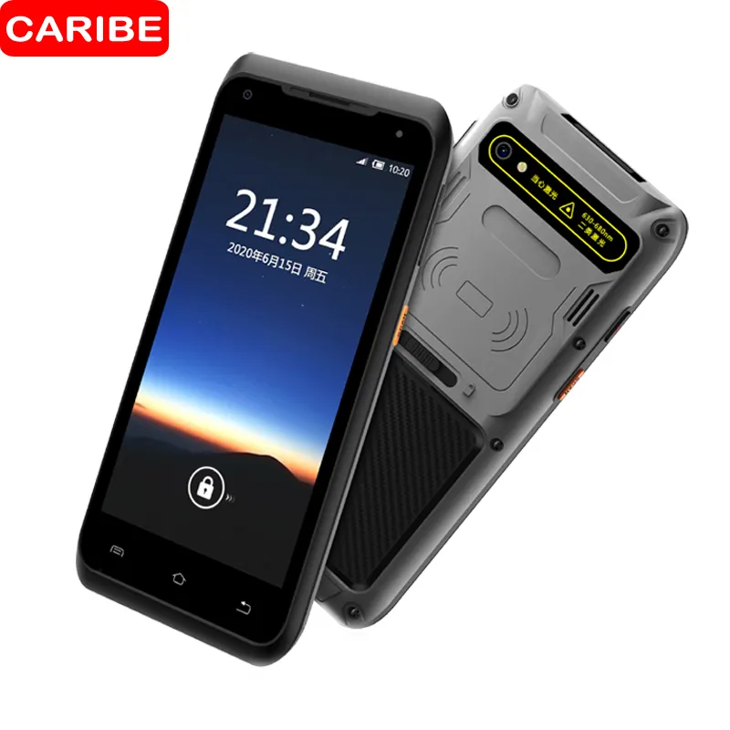 Caribe Wifi Industriële Gps Nfc Handheld Logistieke Barcode Scanner Android Pda