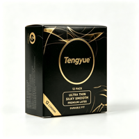 Boîte d'emballage de préservatifs écologiques personnalisée de la marque TY, fermeture magnétique, laminage mat, gaufrage artistique, boîte cadeau dorée de luxe pour hommes