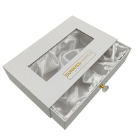 Boîtes cadeaux en papier à perruques à tiroir de luxe avec fenêtre transparente Boîtes d'emballage pour soins de la peau cosmétiques Boîtes cadeaux coulissantes