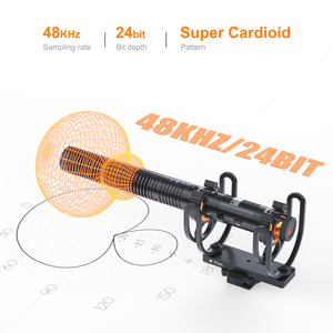 Microphone sans fil <span class=keywords><strong>COMICA</strong></span> VM30 XLR à condensateur super cardioïde, portable, avec contrôle de gain, affichage OLED, alimentation, pour caméra, 2.4G - Product Image 3