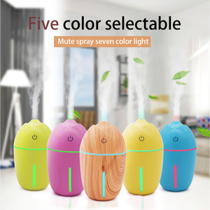 Mini humidificador USB Corn con luz, diseño de madera, 0.5L, con función de temporizador, para usar en el coche, la oficina o el hogar. - Product Image 2