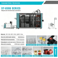 Automatische productielijn voor plastic bekers, hogesnelheids thermoformmachine voor PP, PET, PS, PLA voor dranken- en voedselverpakkingen