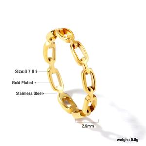 แหวนสแตนเลสสตีล 316L ชุบทอง 18K ประดับเพชรซิร์คอน ดีไซน์เก๋สำหรับผู้หญิง กันน้ำได้ ออกแบบพิเศษสำหรับตกปลา - Product Image 5