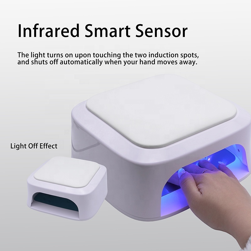 LED Nail Lamp Nail Supplies for Beauty Salon 395 Um 405 Um Blue Light 2 in 1 UV Lamp Hand Pillow Gel Dryer
