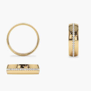 Anillo de Diamantes de Corte Brillante de 0.52CT, 14k, 5MM de Ancho, Eternidad Completa, Oro Sólido Amarillo, Blanco, Rosa, Chapado en Rodio, Natural, Moderno - Product Image 5