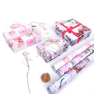 Vente en gros 80gsm pour la Saint-Valentin papier d'art 43*300cm rouleau de papier d'emballage d'emballage pour cadeau de luxe personnalisé - Product Image 1