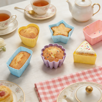Moules à cupcakes en silicone réutilisables multiformes, lot de 20, antiadhésifs, pour muffins, fête, Halloween, Noël, bonbons, gelée
