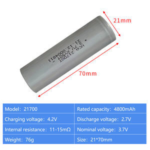 3,7 <span class=keywords><strong>V</strong></span> <span class=keywords><strong>4800mAh</strong></span> Baterías cilíndricas de iones de litio para vehículos eléctricos Carretillas elevadoras Bicicletas 21700 40135 32140 32700 5000mAh 6000mAh - Product Image 3