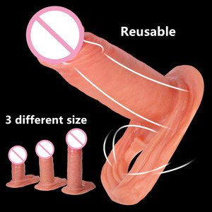 Realistische <span class=keywords><strong>Big</strong></span> <span class=keywords><strong>Thick</strong></span> Size Künstliche <span class=keywords><strong>Penis</strong></span> Wieder verwendbare Silikon <span class=keywords><strong>Penis</strong></span> hülle - Product Image 3