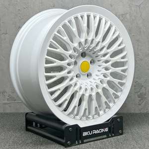 Rines Forjados Bku 5x114.3 de 19, 20 y 21 Pulgadas con Diseño de Malla Blanca, Rines de Lujo para <span class=keywords><strong>Ferrari</strong></span> 488 GTB Pista Spider <span class=keywords><strong>458</strong></span> Spider <span class=keywords><strong>Speciale</strong></span> - Product Image 2
