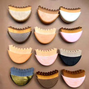 Nouvelle brosse de massage faciale sèche pour le contour du visage, le menton et la mâchoire, à poils doux, brosse en forme de croissant, brosse de drainage lymphatique - Product Image 6