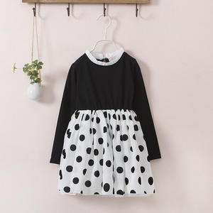 Venta al por Mayor en Línea, Ropa Infantil Coreana, Vestido de Fiesta de Manga Larga con Puntos para Niñas, de un Proveedor Chino - Product Image 5