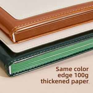 Hand-drawn Printed Imitation Leather <b>A5</b> Notebook with 100 Sheets for College Students and Business Office Meetings-Gift <b>Notepad</b> - Product Image 3